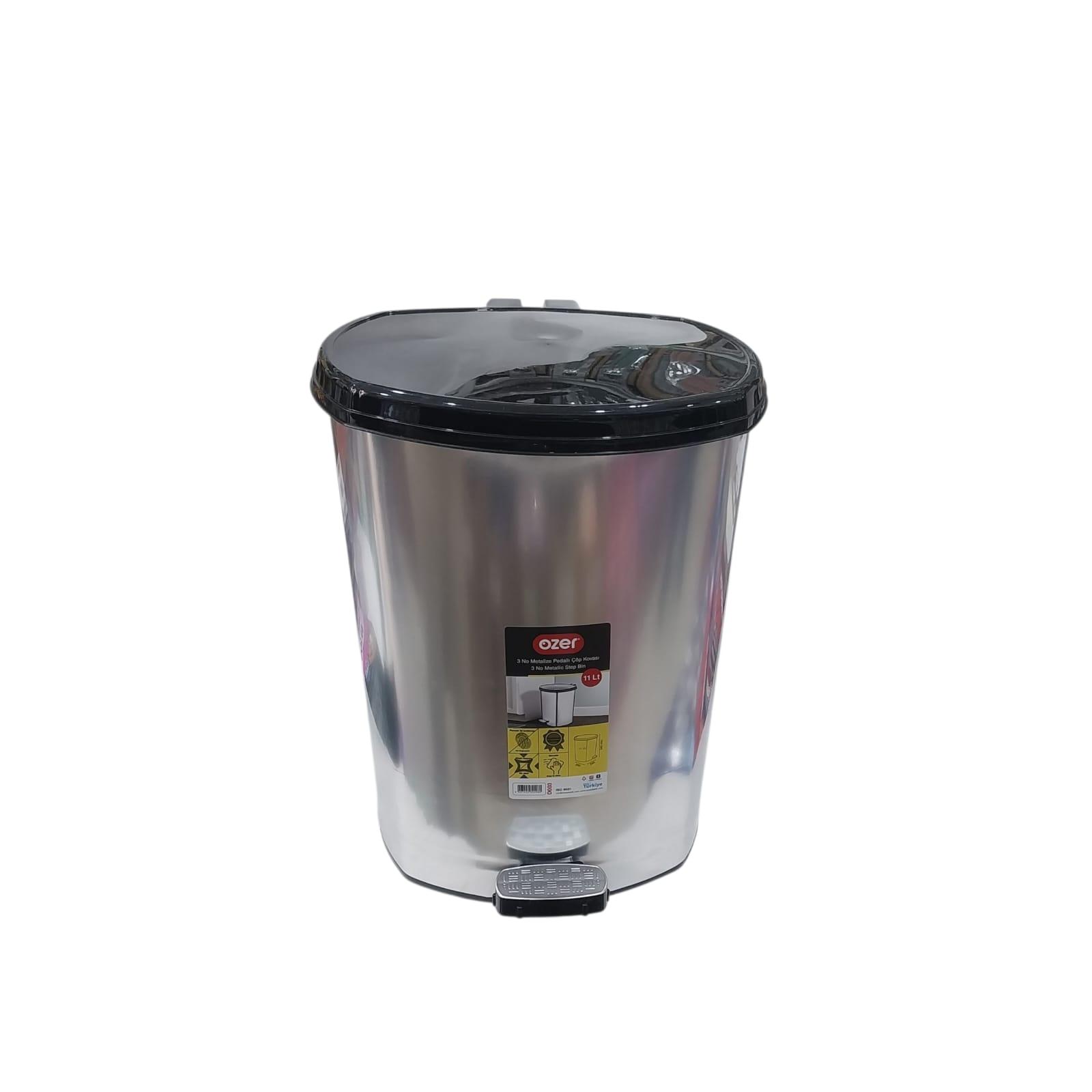 TACHO PARA RESIDUOS C/PEDAL 11LTS SIMIL METAL