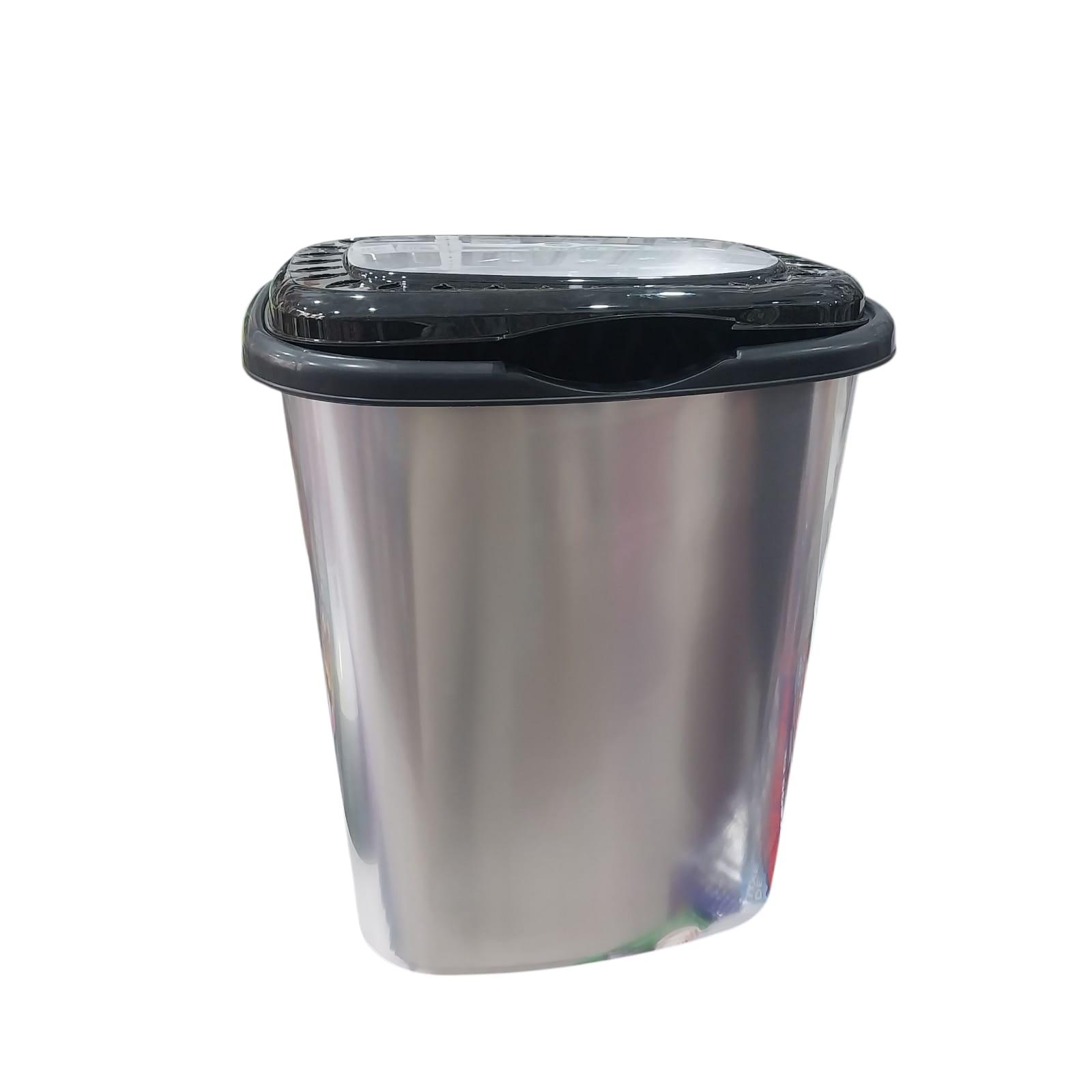 TACHO PARA RESIDUOS 40LTS C/TAPA SIMIL METAL