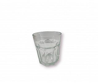 VASO VIDRIO FACETADO CORTO DURAX  350CC